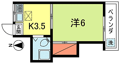 フラワーコーポ ｜東京都杉並区堀ノ内１丁目(賃貸アパート1K・1階・19.80㎡)の写真 その2