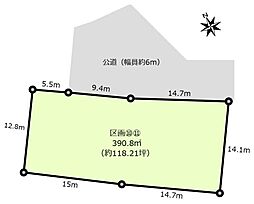 君津市杉谷分譲地　全15区画　区画（セット区画C）