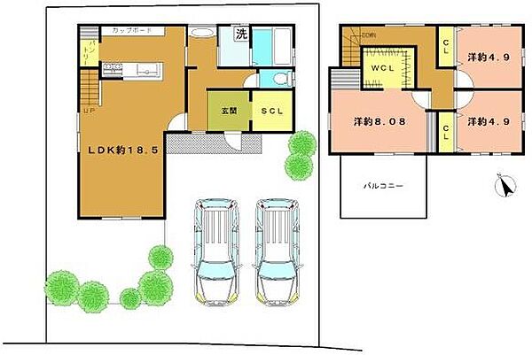 間取りを拡大表示