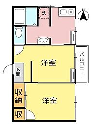 R9VillageHouseD ワンルームの間取図画像