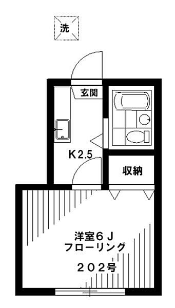 堀口方 202｜東京都中野区野方２丁目(賃貸アパート1K・2階・17.20㎡)の写真 その2