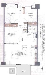 ライオンズマンション桃山南口 3LDKの間取図画像