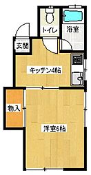 コーポラスチュチュ　A棟 1階1DKの間取り