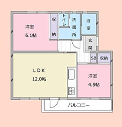 間取図画像 2LDK
