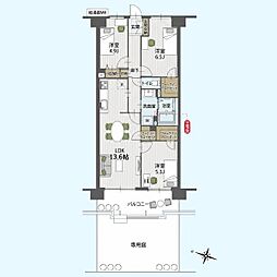 フラージュ八千代 3LDKの間取図画像