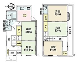 JR青梅線 拝島駅 徒歩13分 5DKの間取り