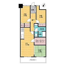 加古川グリーンシティE棟 3LDKの間取図画像