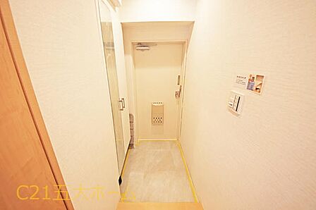 シューズボックスには家族全員の靴をスッキリと収納できます。お出かけ前の身だしなみチェックに便利な鏡付きです!