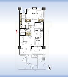 間取図画像 2LDK