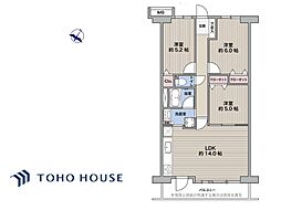 グリーンライフ蕨市民公園 3LDKの間取図画像