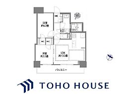 グローリオ越谷ステーションタワー 2LDKの間取図画像