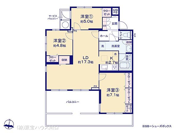 間取りを拡大表示
