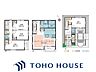 間取り：部屋使用可の納戸＆間仕切りにて4LDK対応可