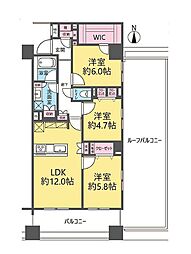 ライオンズステーションプラザ草加 3LDKの間取図画像