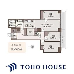 リプレ川口一番街1号棟 3SLDKの間取図画像