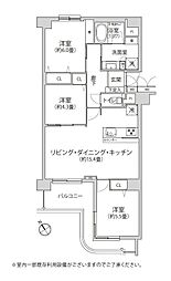 アルシオン戸田公園 3LDKの間取図画像