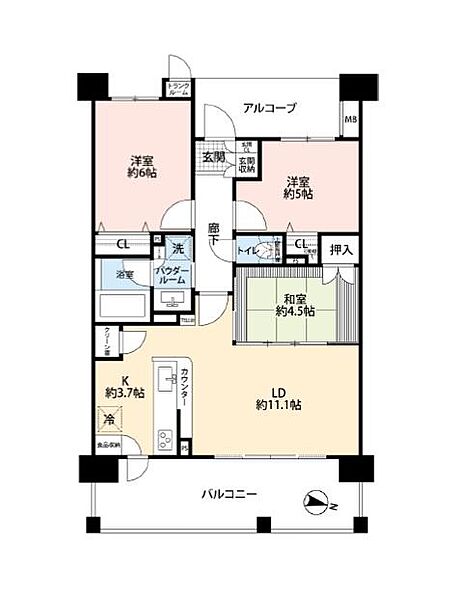 間取りを拡大表示