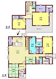 稲城市 大丸 中古戸建 4LDKの間取り
