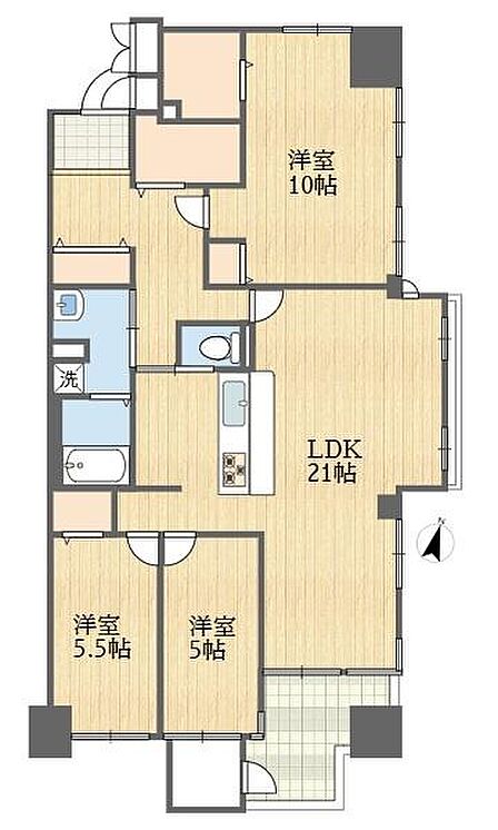 3LDK 間取り