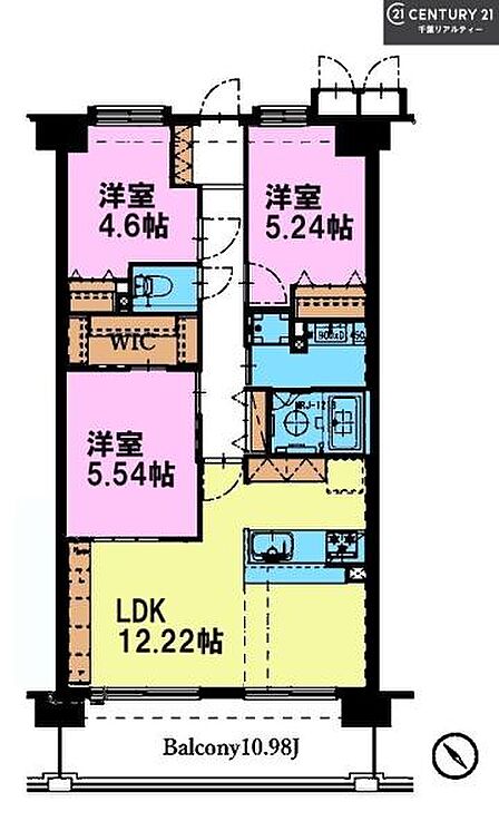 3LDKの魅力的な間取り!LDKはゆったりとした空間で、ご家族との団らん時間が、より一層充実したものになりますね家族との仲が深まり、自然と笑顔が増えそうです!