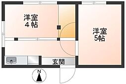 小坂ビル 2Kの間取図画像