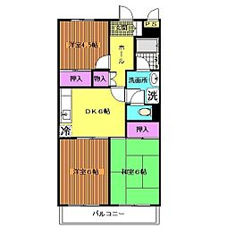 CITY12 3DKの間取図画像
