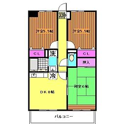 シティ51 3DKの間取図画像