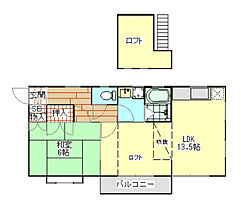 コーポシャングリア 201 ｜ 茨城県日立市多賀町２丁目9-16（賃貸アパート1LDK・2階・54.56㎡） その1