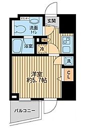 ライブコート草加 1Kの間取図画像