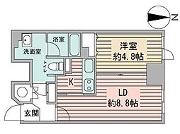 ルラシオン札幌駅前 5階1LDKの間取り