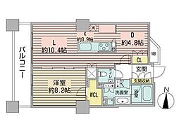 ザ・サッポロレジデンス 10階1LDKの間取り