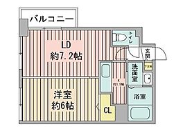 KDXレジデンス南3条 10階1DKの間取り