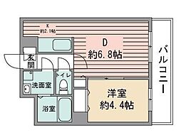 レジディア札幌駅前 9階1LDKの間取り