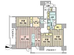プレミスト円山表参道 12階3SLDKの間取り