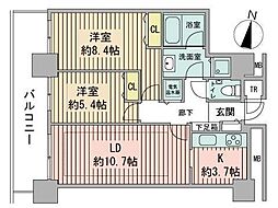 D'グラフォート札幌ステーションタワー 2LDKの間取図画像