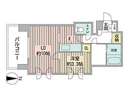 UURコート札幌北三条 1LDKの間取図画像