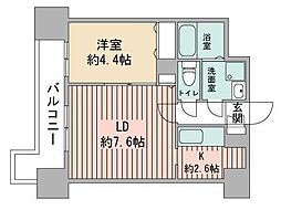 RESIDIASAPPORO-EKIMAE 1LDKの間取図画像