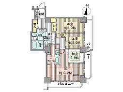 知事公館前タワーレジデンス 3LDKの間取図画像