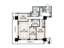プレミストタワーズ札幌苗穂ブライトゲート 3LDKの間取図画像