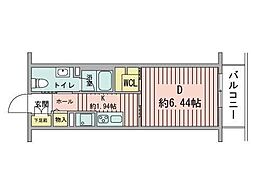 レジディア大通公園 1Kの間取図画像