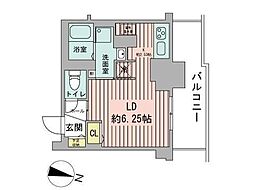パシフィックタワー札幌 1Kの間取図画像