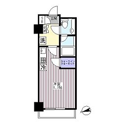パークアクシス赤塚 ワンルームの間取図画像