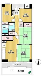 エルグリーンたつみ 4DKの間取図画像