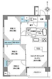 アルス山手 3LDKの間取図画像