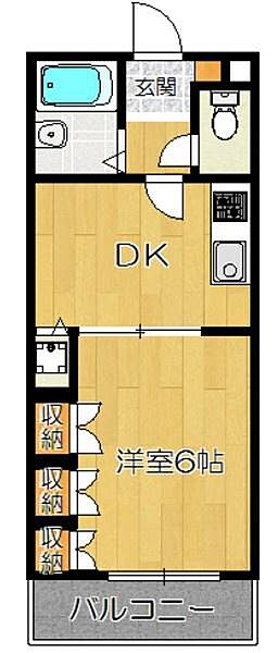 ミヤビマンション 303｜千葉県船橋市咲が丘１丁目(賃貸マンション1DK・3階・24.41㎡)の写真 その2