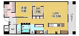ローレルコート今福鶴見 1SLDKの間取図画像