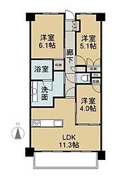 アトラス和歌山汀公園 3LDKの間取り