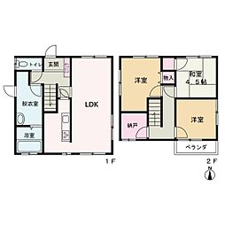 和歌山市川辺　中古戸建 3SLDKの間取り