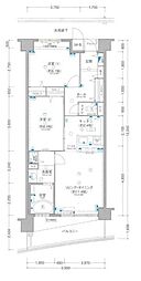 パシフィックビスタ3 2LDKの間取図画像