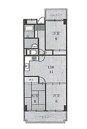 グランドハイツ太陽 3LDKの間取図画像
